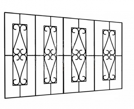 Металлическая решетка на балкон RBL-20