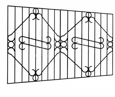 Металлическая решетка на балкон RBL-2