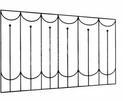 Металлическая решетка на балкон RBL-3