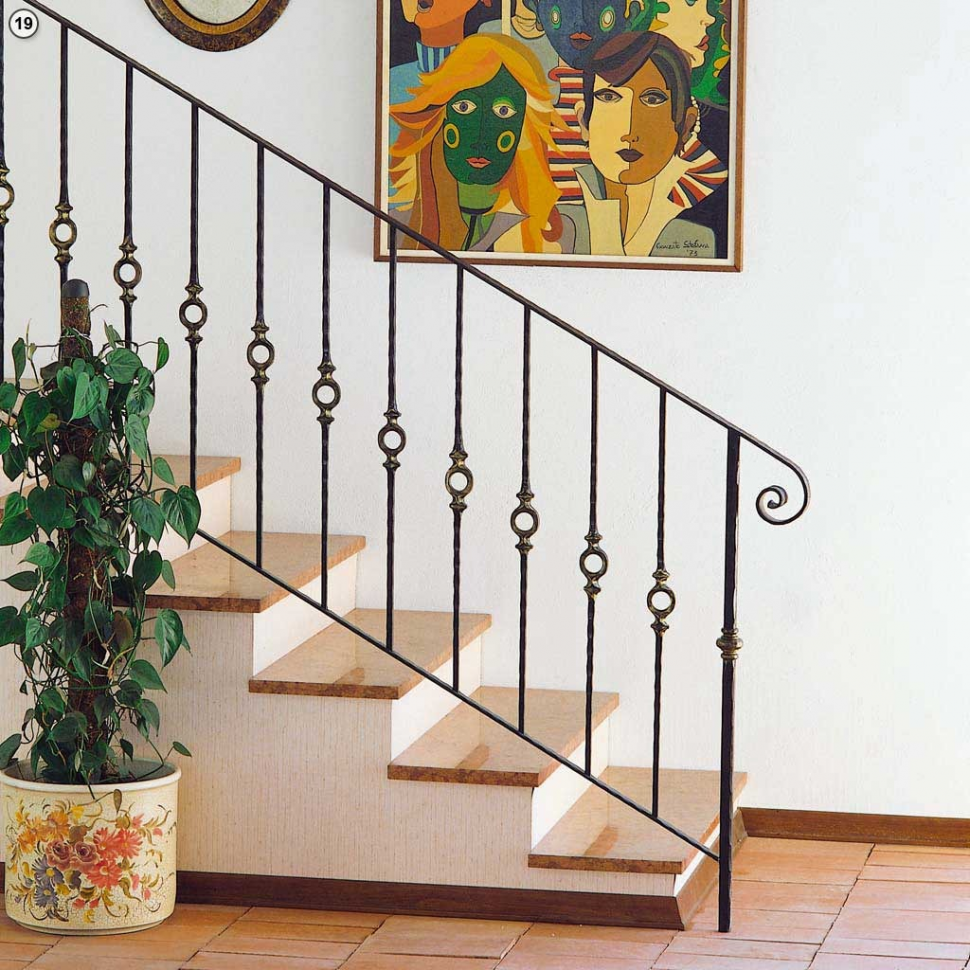 Металлические ограждения для лестниц в доме фото