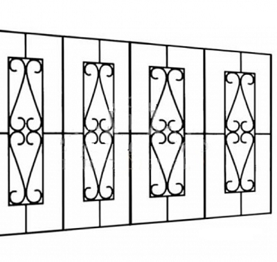 Металлическая решетка на балкон RBL-20